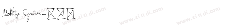 Radditya Signature字体转换